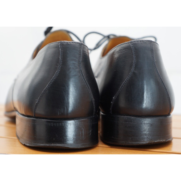 Bruno Magli Men’s Shoes Size 9 Black Plain Toe Oxfords Made In Italy Bolonga main image 4